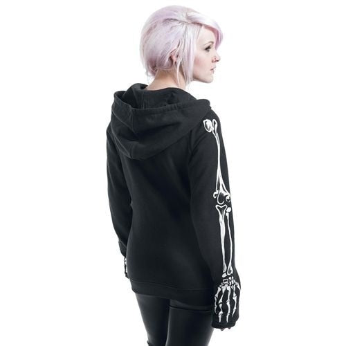 Gothic Punk Women Skull Skeleton Hoodies,Long Sleeve