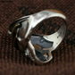 Hot sale Eagle Cap Environmental copper men Punk Skull Ring