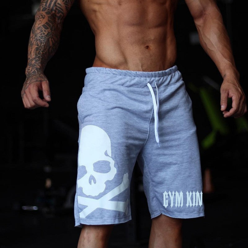 New Skull Camouflage Loose Cargo Shorts Men Cool Summer Military Camo