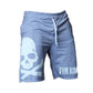 New Skull Camouflage Loose Cargo Shorts Men Cool Summer Military Camo