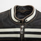 New Vintage Black Motorcycle Leather jacket Men Back skull Embroidery Thick Cowskin Biker Jacket Winter Coats S-XXXL