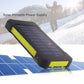 Solar Panel Portable Waterproof Power Bank 18000mah Dual-USB Solar Battery PowerbankPortable Cell Phone Charger