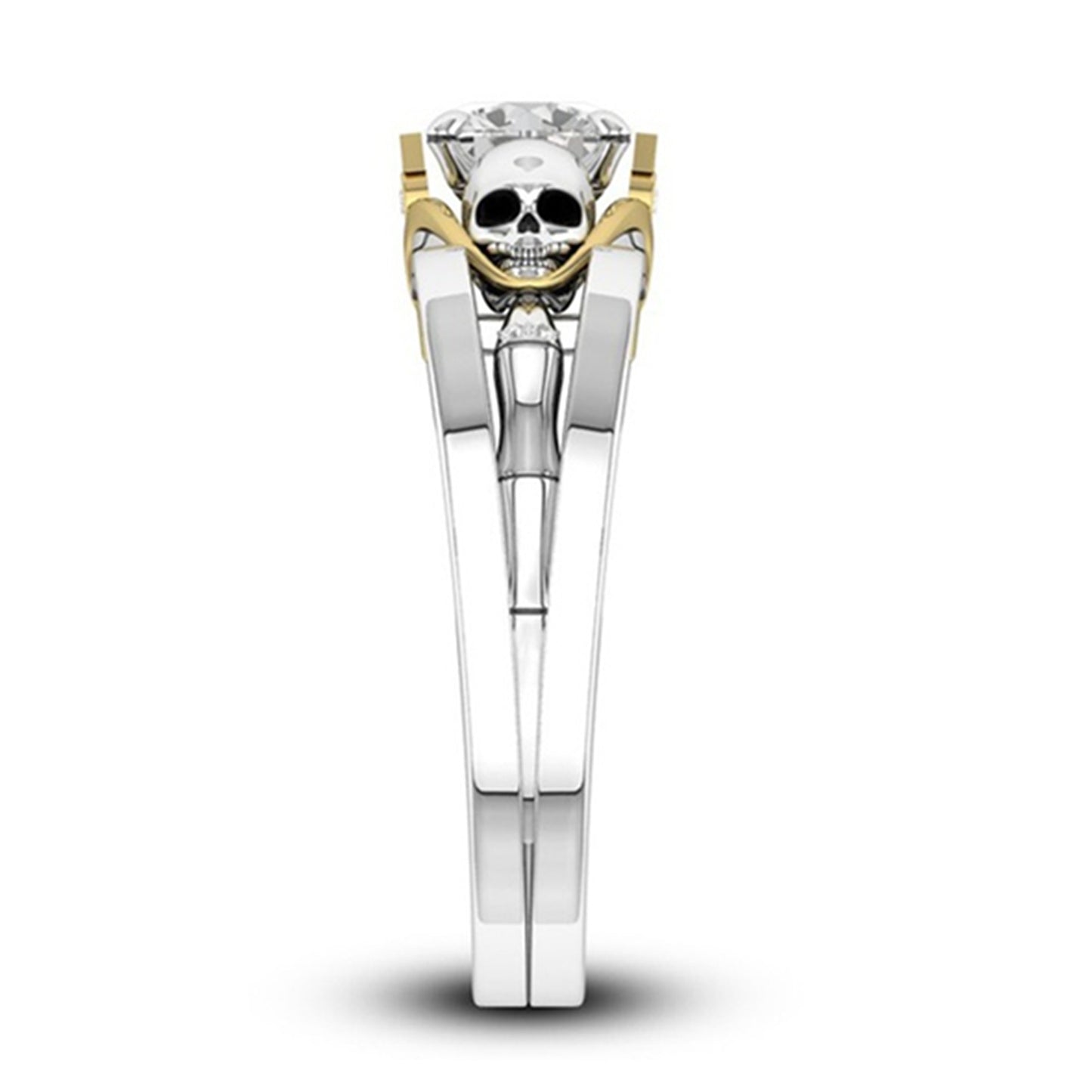 New skull men's jewelry Skull skeleton Hand CZ Ring European and American Punk style Motor Biker Men Women's Ring