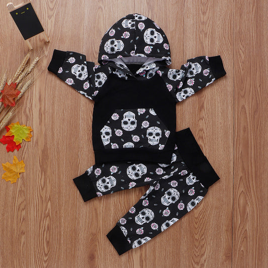 Infant Baby Boy Clothes Long Sleeve Hooded Skull