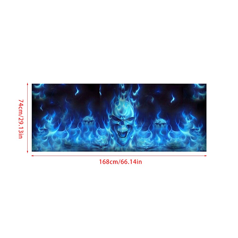 Universal Car Sticker 135*36cm Burning Skull Rear Window Sticker