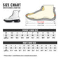 Dia de los muertos sugar skull pattern Men's Leather Chunky Boots