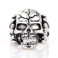20pcs Skull Ring Punk Vintage skeleton metal zinc alloy silver mens womens mixed rings Jewelry