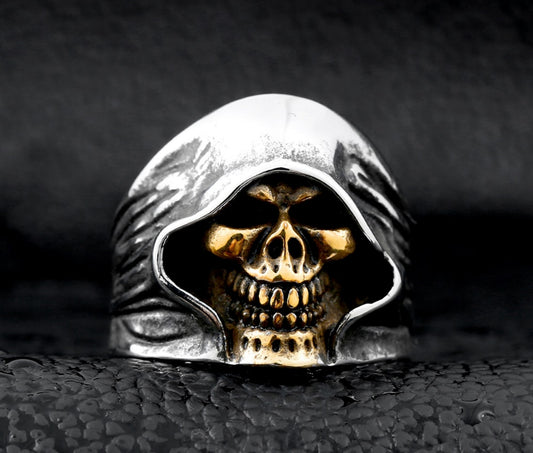 good detail the death skull vintage ring for man stainless steel movie style hot sale skull jewelry