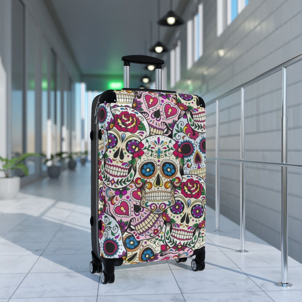 Sugar skull luggages 3 sizes