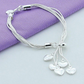 925 Sterling Silver Bracelet Love Bracelet Hook Five Heart High Quality Jewelry Accessories Plated Silver Bracelet