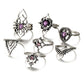 Retro Flower Infinite Knuckle Rings For Women Vintage Geometric Pattern Crystal Rings Set Party Bohemian Jewelry 13 PCS/Set