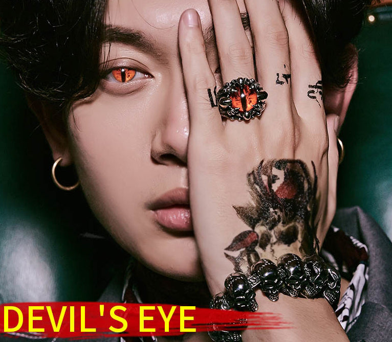 Punk Rock Claw with three Zircon stone evil eye CZ ring men anniversary Biker Skull  jewelry christmas Gift BR8-479