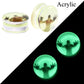 2pcs Multiple Styles Glow in the Dark Ear Tunnel Plugs Piercing Ear Taper Stretcher Kit Earring Gagues Expander Piercing Jewelry