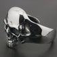 316L Stainless Steel Huge Heavy Skull Mens Biker Rocker Punk Bracelet Bangle Cuff