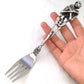 316L Stainless Steel Skull Fork/Spoon Tableware Cutlery Spoon Fork Sets Dining Forks Bento Accessories Kitchen Goods Garfo