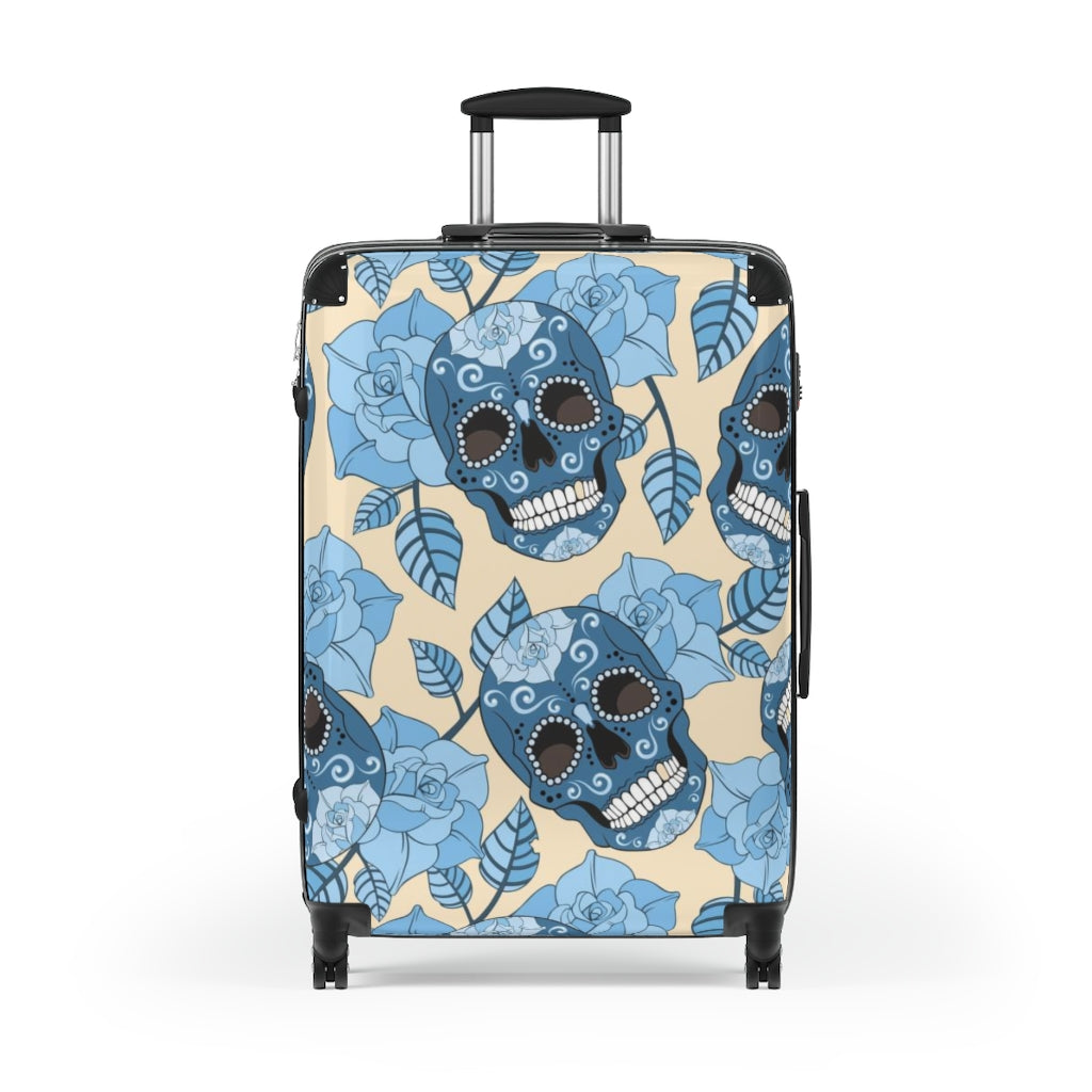 Gothic skull Halloween skeleton Suitcases luggage, skull luggages