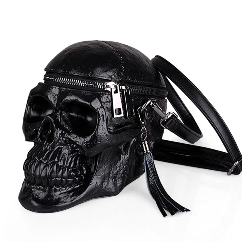 3D Skull Shoulder Bag Crossbones Messenger Bag Unisex