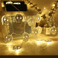 3M Battery Operated Halloween White Hollow Metal Skull LED String Lights