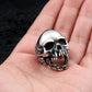 devil punk skull ring stainless steel vintage ring for men titanium steel jewelry