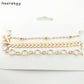 3pcs / Set New Fashion Crystal Sequins Anklet for Women Bracelet on The Leg Foot Jewelry Vintage Beach Chain Ankle Gift