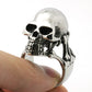 40g Mens Biker 316L Stainless Steel Very Heavy Skull Ring