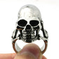 40g Mens Biker 316L Stainless Steel Very Heavy Skull Ring