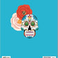 Sugar Skull: Notebook (Journal, Composition Book) in Blue, (8.5 x 11 Large)