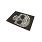 Sugar Skull Day Of The Dead Area Rug Floor Mat 5' x 3'3 , Floral Flower Black Mexican Style Throw Polyester Rayon Fiber Carpet Rugs for Home Living Room Bedroom Decor