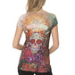 Sweet Gisele Womens Phoenix Souvenir Sugar Skull Day Of The Dead Graphic Printed T Shirt Top