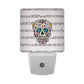 Sugar Skull Flowers LED Night Light with Smart Dusk to Dawn Sensor