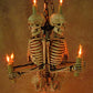 Skeleton Chandelier, Three Harvey Jr. Skeletons Holding Candles