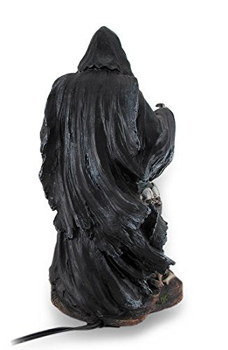 Indoor Figurine Lamps Destroyer Of Worlds Grim Reaper Plasma Crystal Ball Accent Lamp 6.5 X 12 X 6 Inches Black