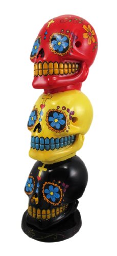 Fantasy Gifts Day of the Dead Stacked Sugar Skulls Mexican Dia De Los Muertos Incense Tower