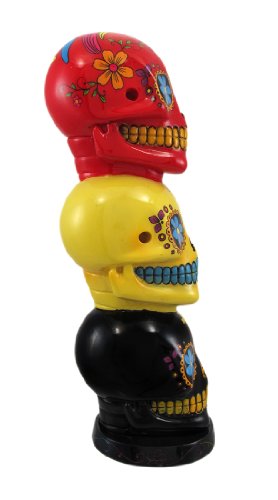 Fantasy Gifts Day of the Dead Stacked Sugar Skulls Mexican Dia De Los Muertos Incense Tower