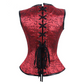 Steampunk Corset and Bustier Red Brocade Sexy Cupless Vest Corset Gothic Waist Corsets Steel Boned Cosplay Clothing