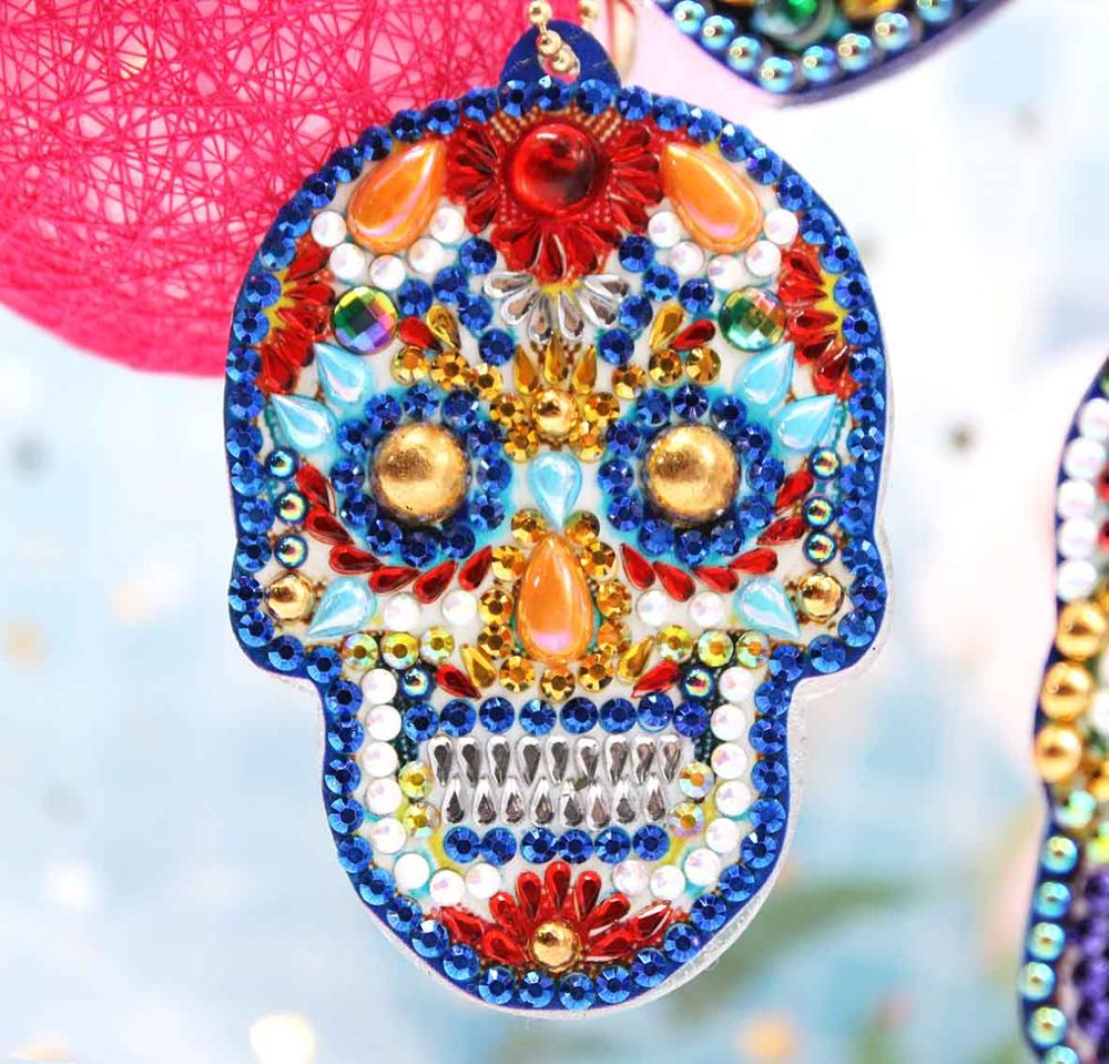 4Pcs Full Special Shaped Diamond Painting Skull