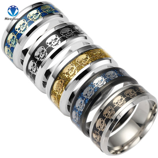 Mens Jewelry Never Fade Stainless Steel Skull Ring