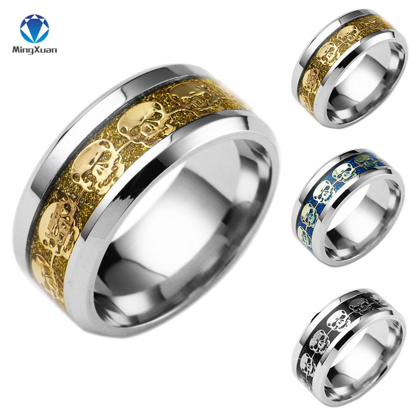 Mens Jewelry Never Fade Stainless Steel Skull Ring