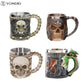 5 Design Creative Double Wall Stainless Steel 3D Skull Mugs Coffee Mug Skull Knight Tankard Dragon Drinking Cup Canecas Copo