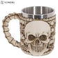 5 Design Creative Double Wall Stainless Steel 3D Skull Mugs Coffee Mug Skull Knight Tankard Dragon Drinking Cup Canecas Copo