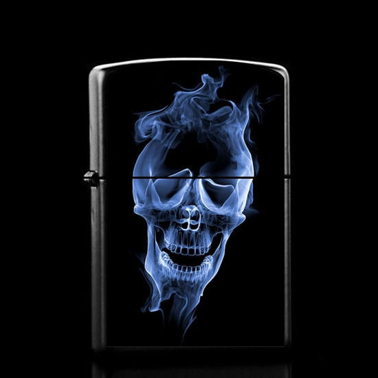 5 PCS Cheap Skeleton retro vintage kerosene lighter skull cigarette