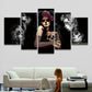 5 Panel Painting Canvas Wall Art Sugar Skull Modular Picture HD Prints Artwork for Home Decor Living Room