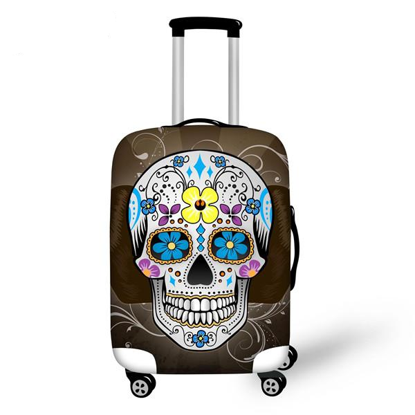 Luggage Cover 3D Vintage Sugar Skull Roses Travel Accessories for 18''-30'' Travel Case Suitcase Protective Cover