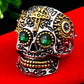 skull ring men stainless steel Hip-hop retro punk personality biker jewelry