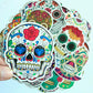50pcs/set Colorful skull Stickers