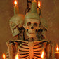 Skeleton Chandelier, Three Harvey Jr. Skeletons Holding Candles