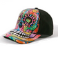 Rainbow Sugar Skull Baseball Cap / dotd,Dean Russo Charcoal Tie Dye Baseball Hat