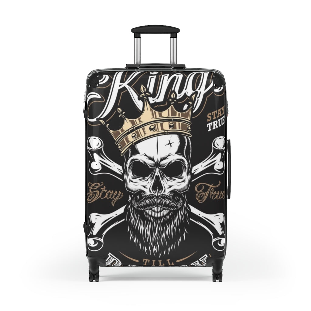 KING skull Suitcases, skull luggage, grim reaper skull luggage, skeleton suitcase luggage
