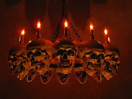 Skeletons And More Skull Chandelier w/ 12 Skulls