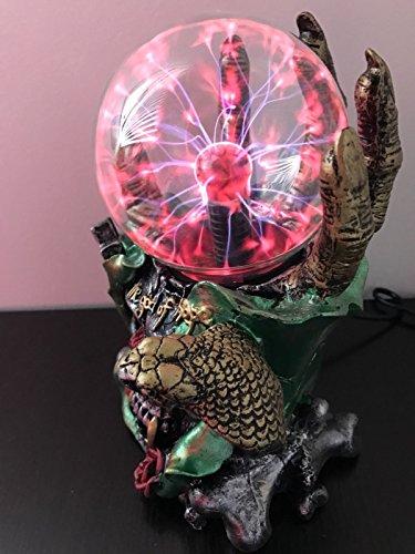 Aibote Magic Skull Head Glass lightning Plasma Ball Touch Sensitive Night Light Lamp
